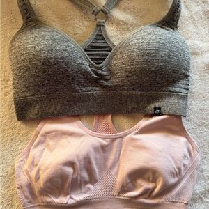 Victoria's Secret  set of 2  and Soft Pink Sports Bras and a grey one size small